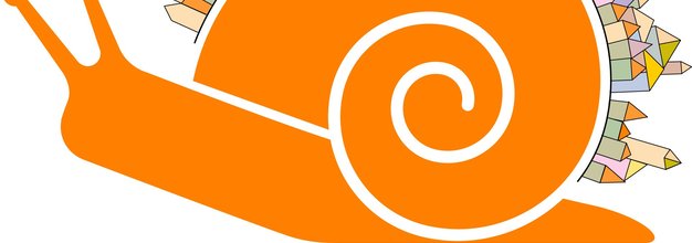 Logo Citta Slow - eine Schnecke mit Schriftzug in Orange